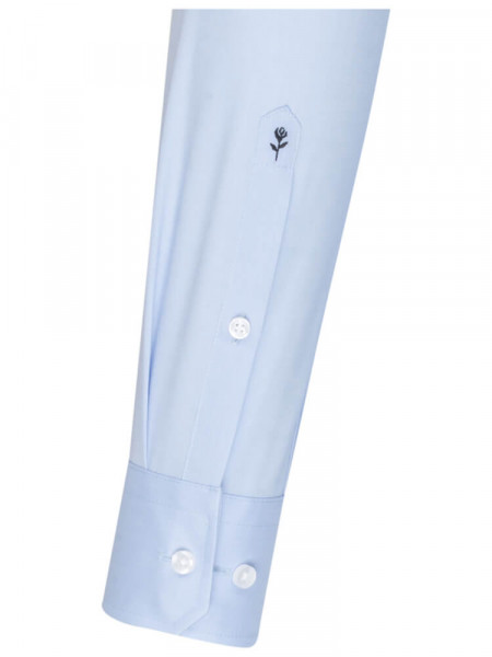 SEIDENSTICKER Extra Slim Fit Camisa Azul claro Business Kent Fil à Fil - Vista 1