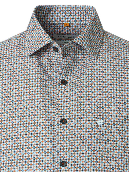 REDMOND Comfort Fit Camisa Rojo Kent Print - Vista 1