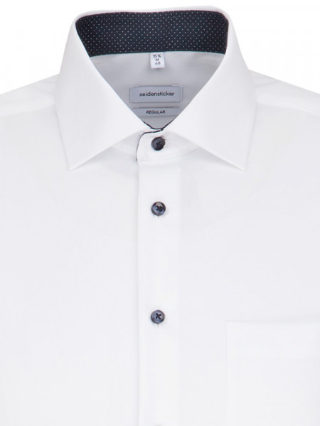 SEIDENSTICKER Regular Fit Camisa Blanco Business Kent Popeline - Vista 2