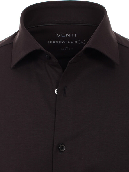 VENTI Slim Fit Camisa Negro Kent Jersey - Vista 1