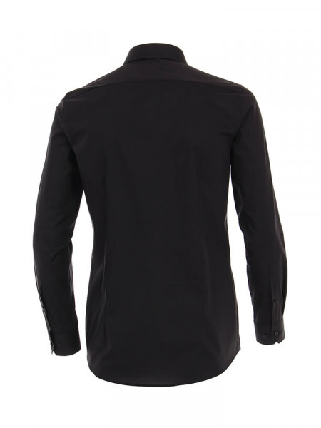 VENTI Slim Fit Camisa Negro Kent Popeline