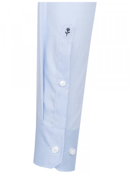 SEIDENSTICKER Slim Fit Camisa Azul claro Business Kent Fil à Fil - Vista 1