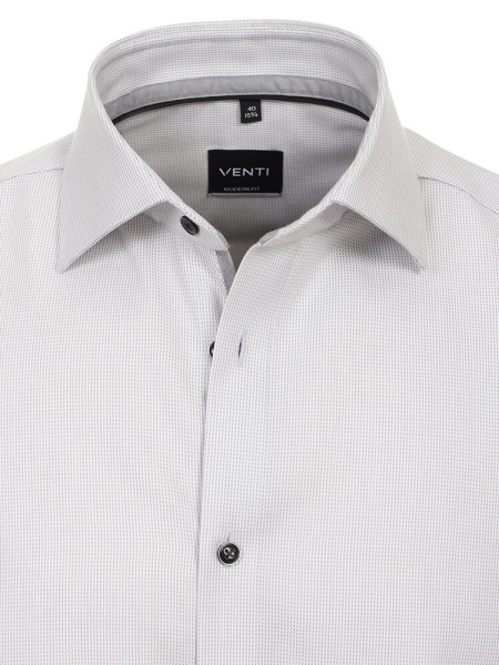 VENTI Regular Fit Camisa Gris claro Kent Struktur - Vista 1