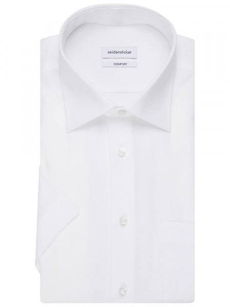 SEIDENSTICKER Comfort Fit Camisa Blanco Business Kent Popeline - Vista 4