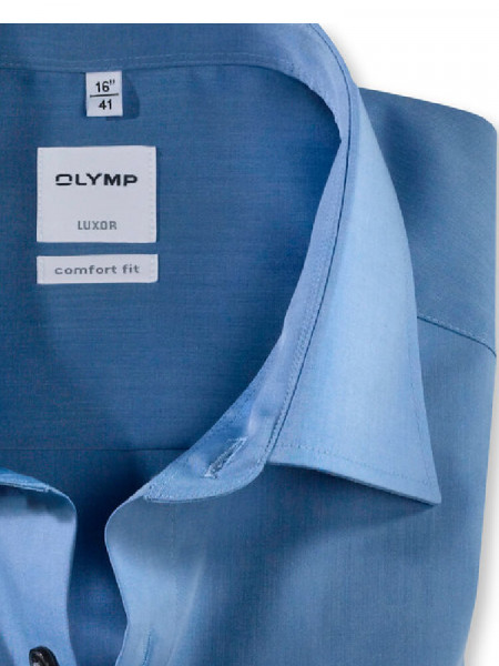 OLYMP Comfort Fit Camisa Azul medio New Kent Chambray
