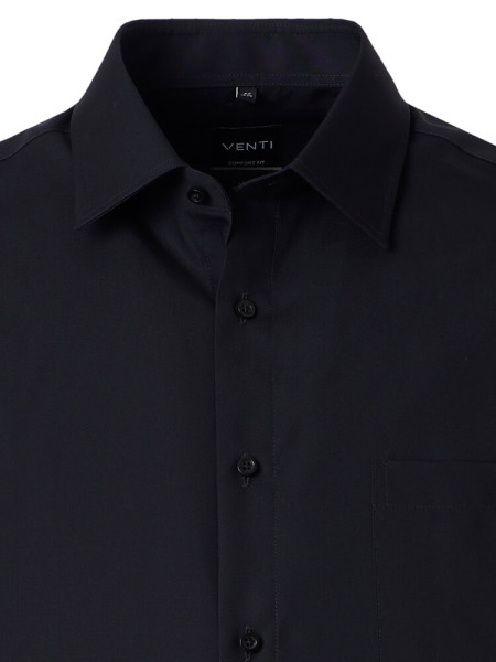 VENTI Comfort Fit Camisa Negro Kent Popeline - Vista 1