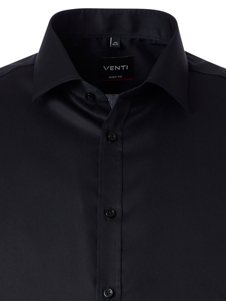 VENTI Slim Fit Camisa Negro Kent Popeline - Vista 1