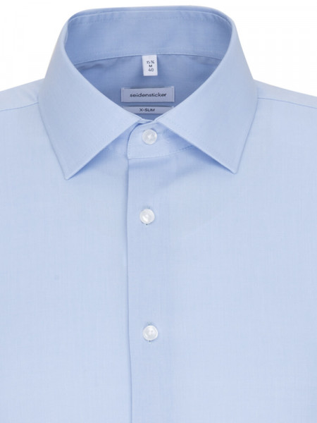 SEIDENSTICKER Extra Slim Fit Camisa Azul claro Business Kent Fil à Fil - Vista 2