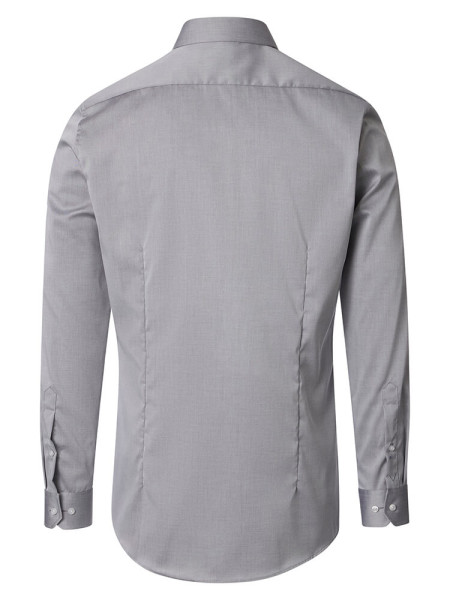 VENTI Slim Fit Camisa Gris Kent Popeline
