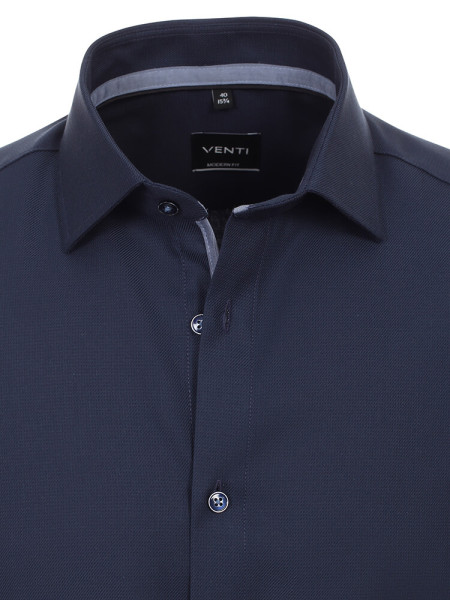 VENTI Regular Fit Camisa Azul oscuro Kent Struktur - Vista 1