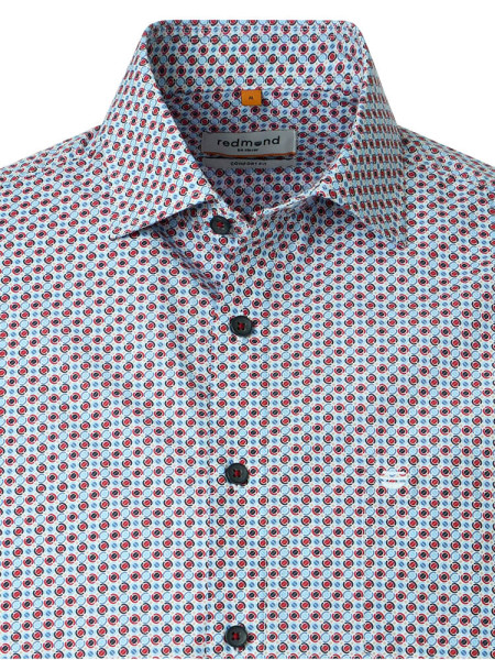 REDMOND Comfort Fit Camisa Rojo Kent Print - Vista 1