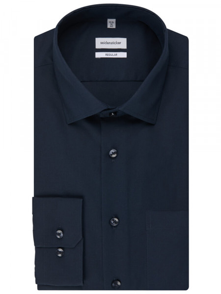 SEIDENSTICKER Regular Fit Camisa Marina Business Kent Popeline - Vista 4