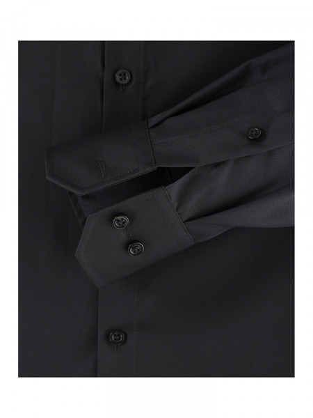 VENTI Regular Fit Camisa Negro Kent Popeline - Vista 2