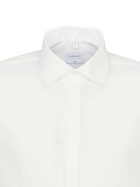 SEIDENSTICKER Slim Fit Camisa Beige claro Business Kent Twill - Vista 2