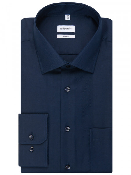 SEIDENSTICKER Regular Fit Camisa Marina Business Kent Struktur - Vista 4