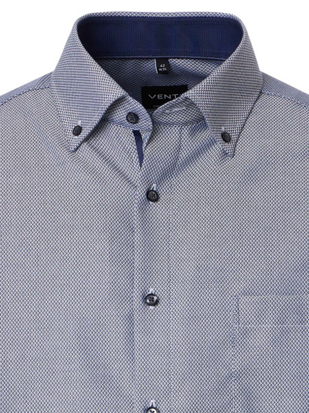 VENTI Comfort Fit Camisa Azul oscuro Button-Down Struktur - Vista 1