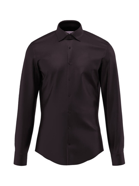 SEIDENSTICKER Tailored Fit Camisa Negro New Kent Satin