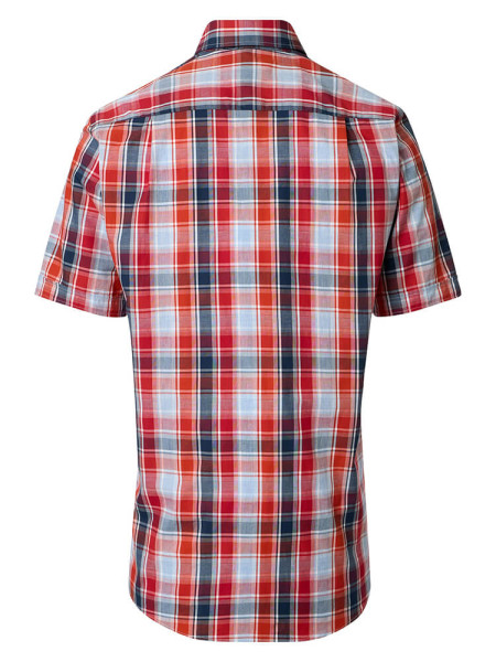 REDMOND Comfort Fit Camisa Rojo Button-Down Hyperflex Dobby