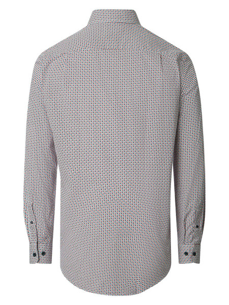 REDMOND Comfort Fit Camisa Rojo Kent Print