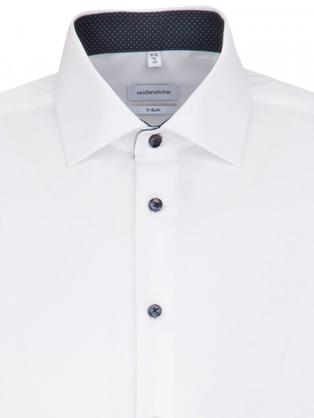 SEIDENSTICKER Extra Slim Fit Camisa Blanco Business Kent Popeline - Vista 2