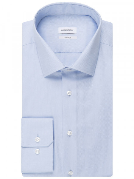 SEIDENSTICKER Tailored Fit Camisa Azul claro Business Kent Struktur - Vista 4