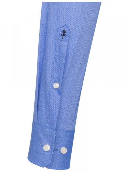 SEIDENSTICKER Regular Fit Camisa Azul medio Business Kent Fil à Fil - Vista 1