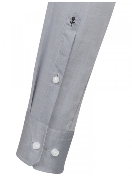 SEIDENSTICKER Regular Fit Camisa Gris Business Kent Chambray - Vista 1