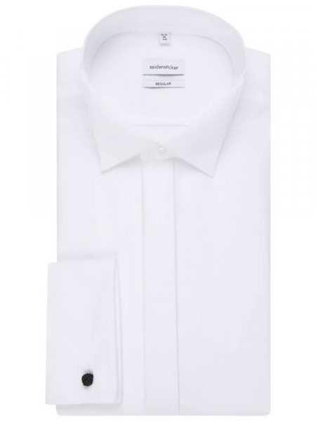 SEIDENSTICKER Regular Fit Camisa Blanco Kläppchen Popeline - Vista 4