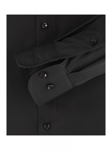 CASAMODA Comfort Fit Camisa Negro Kent Popeline - Vista 2