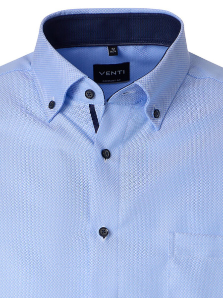 VENTI Comfort Fit Camisa Azul claro Button-Down Struktur - Vista 1