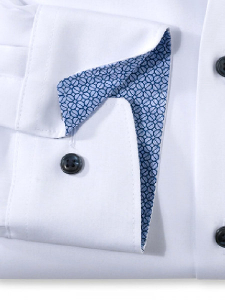 OLYMP Comfort Fit Camisa Blanco New Kent Popeline - Vista 2