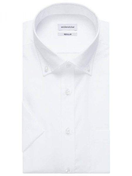 SEIDENSTICKER Regular Fit Camisa Blanco Button-Down Popeline - Vista 4