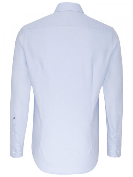 SEIDENSTICKER Tailored Fit Camisa Azul claro Business Kent Struktur