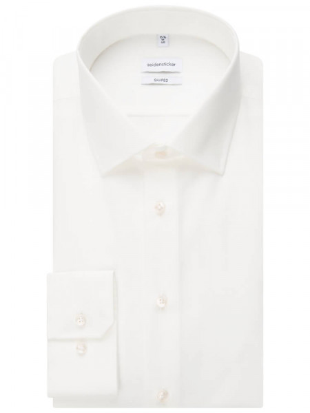 SEIDENSTICKER Tailored Fit Camisa Beige claro Business Kent Popeline - Vista 4