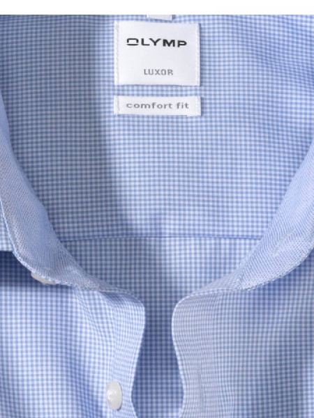 OLYMP Comfort Fit Camisa Azul medio New Kent Popeline - Vista 1