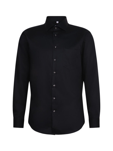 SEIDENSTICKER Regular Fit Camisa Negro New Kent Twill