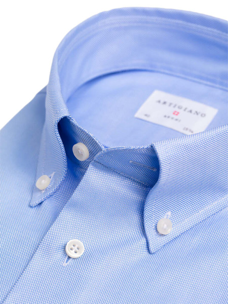 ARTIGIANO Regular Fit Camisa Azul claro Button-Down Fein Oxford