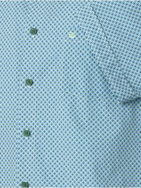 REDMOND Regular Fit Camisa Verde Kent Print - Vista 2