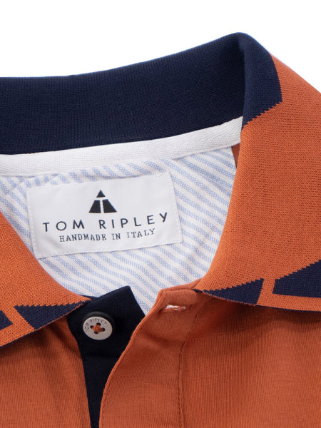 TOM RIPLEY Polo Naranja Extrafeine Qualität - Vista 2