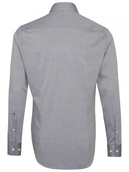 SEIDENSTICKER Slim Fit Camisa Gris Business Kent Chambray