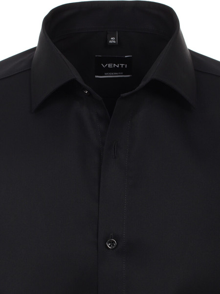 VENTI Regular Fit Camisa Negro Kent Twill - Vista 1