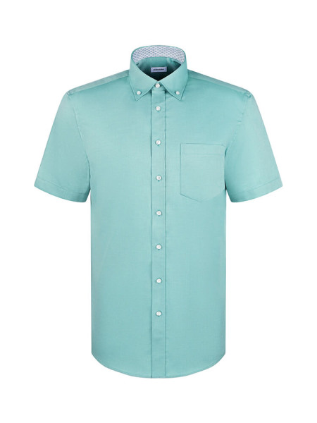 SEIDENSTICKER Regular Fit Camisa Verde Button-Down Struktur