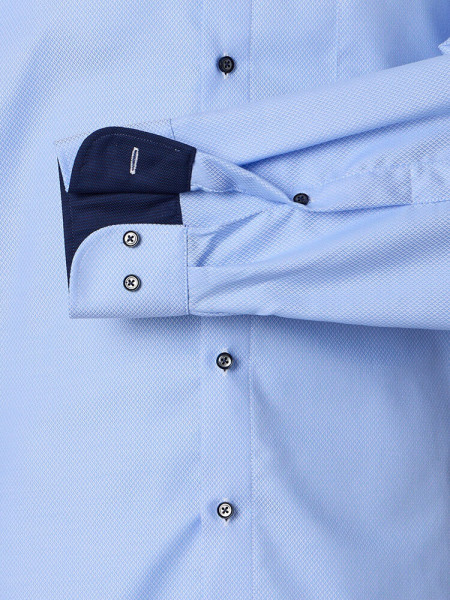 VENTI Comfort Fit Camisa Azul claro Button-Down Struktur - Vista 2