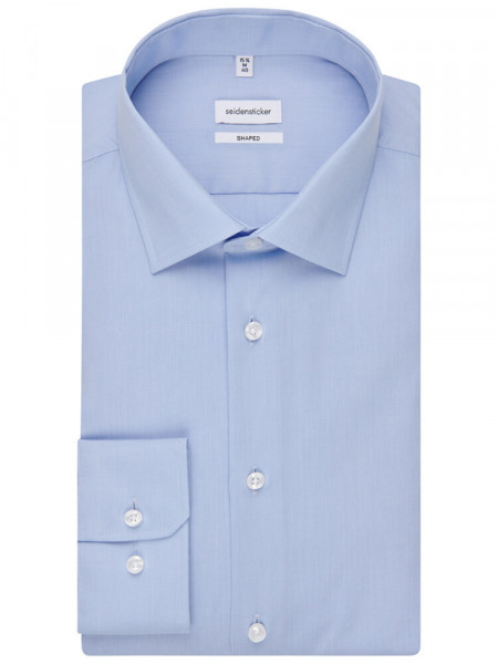 SEIDENSTICKER Tailored Fit Camisa Azul claro Business Kent Fil à Fil - Vista 4