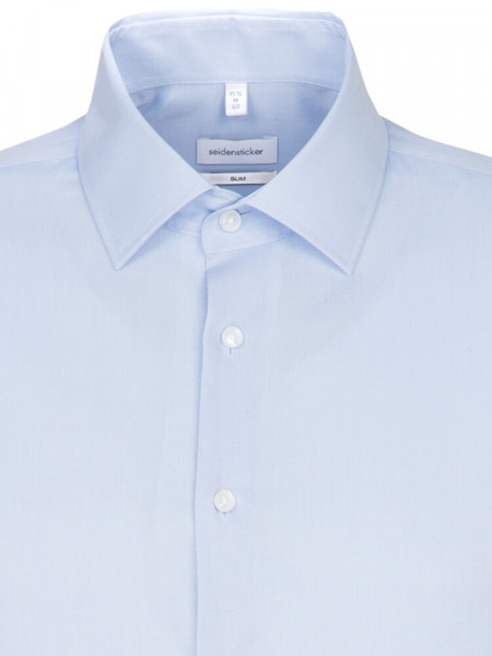 SEIDENSTICKER Slim Fit Camisa Azul claro Business Kent Fil à Fil - Vista 2