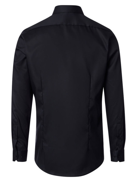 VENTI Slim Fit Camisa Negro Kent Popeline