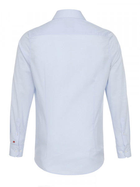 PURE Slim Fit Camisa Azul claro Kent Popeline