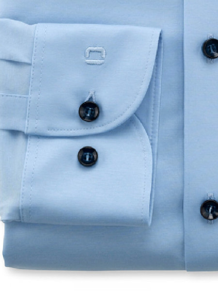 OLYMP Slim Fit Camisa Azul claro New York Kent Jersey - Vista 2