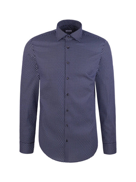 SEIDENSTICKER Slim Fit Camisa Azul oscuro New Kent Twill