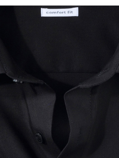OLYMP Comfort Fit Camisa Negro New Kent Popeline - Vista 1